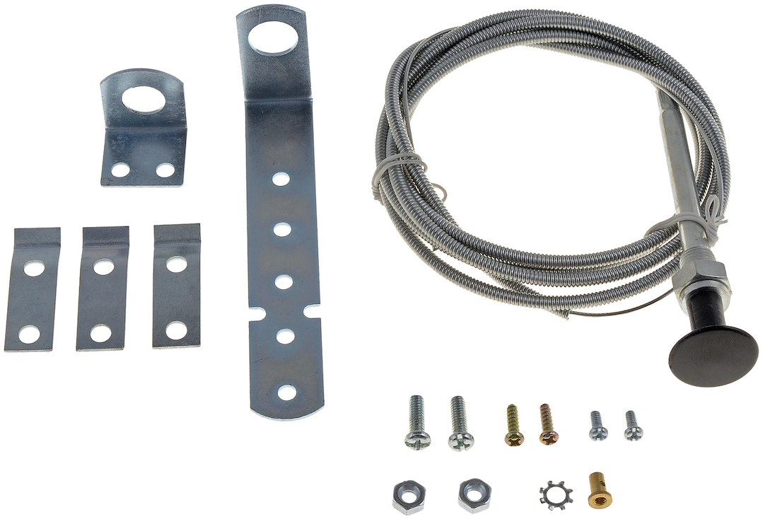 Dorman Carburetor Choke Conversion Kit, Electric to Manual, Universal, Steel, With Mounting Hardware/ Pull Cable – 03787