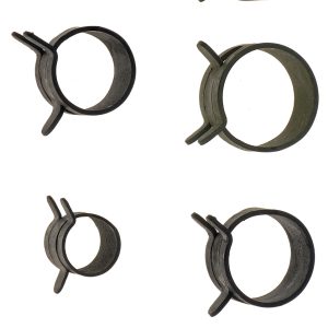 Dorman Hose Clamp, Spring Style, Steel, Set of 8 Two 3/8 Inch Two 1/2 Inch Two 9/16 Inch Two 5/8 Inch Clamping Range, Card Packing – 13400