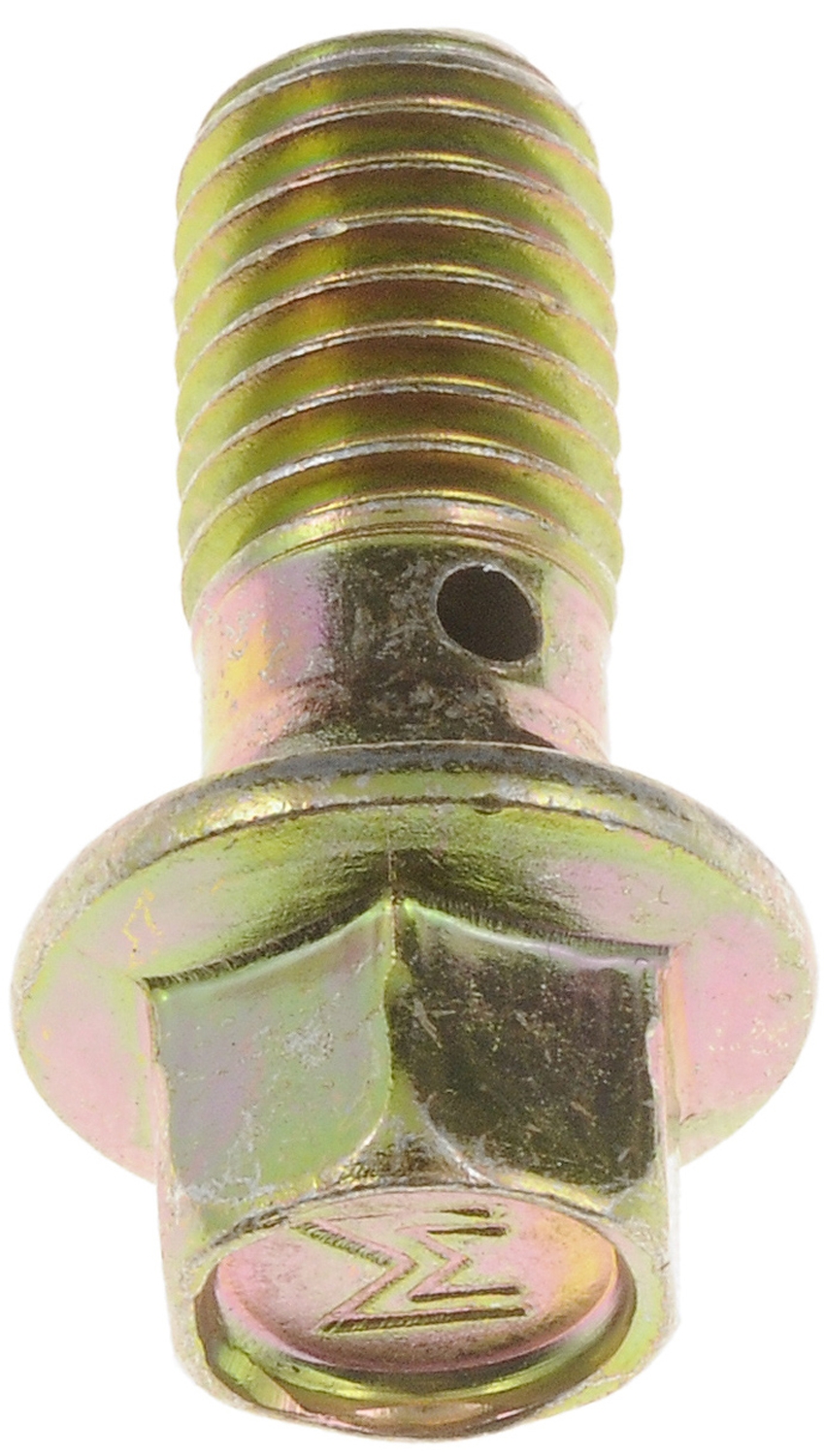 Dorman Banjo Bolt, Carded, M10-1.50 Thread Size X 23 Millimeter Length, Single Hole, Gold-Plated Steel, With Washers – 13940
