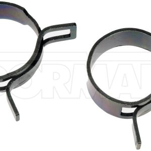 Dorman Hose Clamp, Manual Adjustment, 0.47 Inch Band Width, 1.37 Inch Maximum Diameter, 1-1/4 Inch Minimum Diameter, Black, Steel, Pack of 2 – 14084