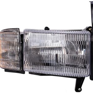 Dorman Headlight Assembly, Halogen Bulb, 12.8 Volt, Amber/ Clear Lens, With Bulb – 1590405