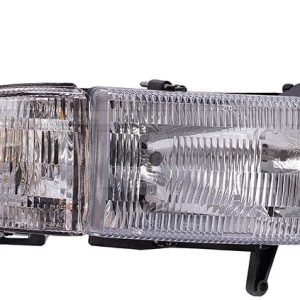 Dorman Headlight Assembly, Halogen Bulb, 12.8 Volt, Amber/ Clear Lens, With Bulb – 1590405