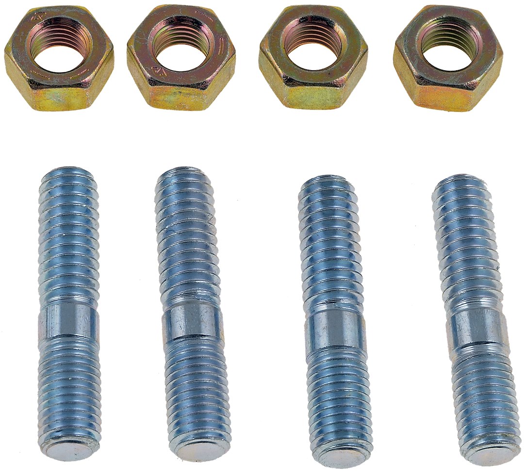 Dorman Carburetor Stud Kit, Double End Stud Type, 5/16 Inch Diameter, Stainless, With Hex Nuts, Set of 4 – 23705