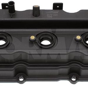 Dorman Valve Cover, OE Solutions™, 14.2 Inch Length X 8 Inch Width X 3-1/2 Inch Width, With Baffle, Smooth, Black, Plastic, Single – 264-747