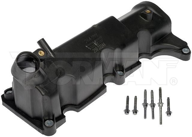 Dorman Valve Cover, OE Solutions ™, 6 Inch Height, Without Oil Filler Cap, Without Baffle, Black, Plastic, Single – 264-999
