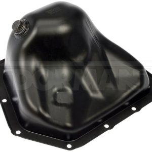 Dorman Oil Pan, OE Solutions ™, 4.8 Quart Capacity, Without Windage Tray, Front Wet Sump, Without Baffle, Black, Steel, With Drain Plug – 266-007