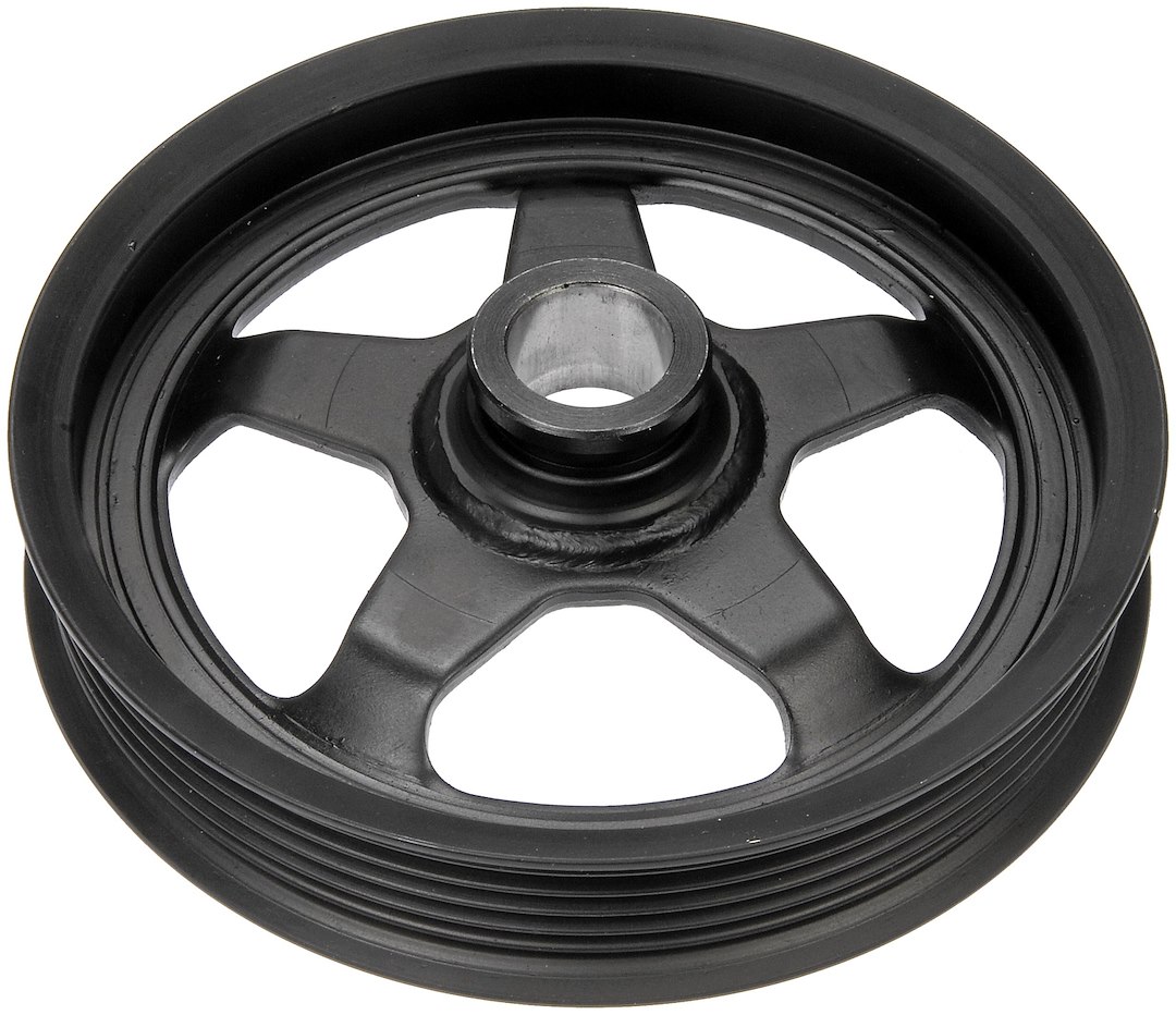 Dorman Power Steering Pump Pulley, OE Solutions™, 6 Groove Serpentine Belt, Black, Steel – 300-202