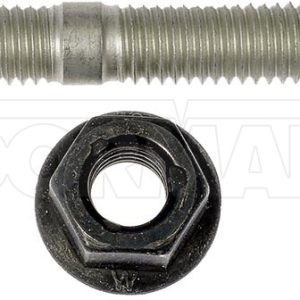 Dorman Exhaust Manifold Hardware Set, M8 X 1.25 Thread, Black Nut/ Clear Zinc Stud, With Nine Studs and Nuts – 32131