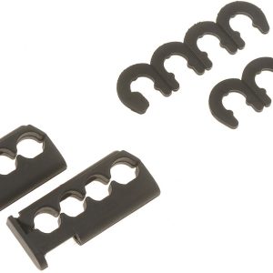 Dorman Spark Plug Wire Separator, 2 Long Wire Loom/ 2 Long Enclosed Wire Loom, Black, Plastic – 40281