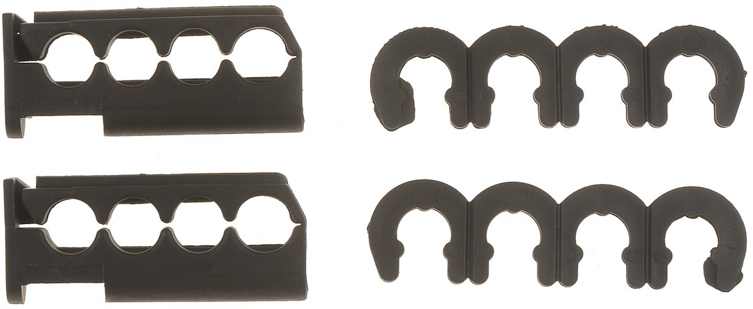 Dorman Spark Plug Wire Separator, 2 Long Wire Loom/ 2 Long Enclosed Wire Loom, Black, Plastic – 40281