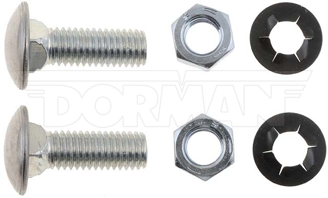Dorman Bumper Bolt, 1/2-13 Inch Thread Size, With Nut/ Retainer, Round Head, Stainless Steel, Set of 2 – 45370