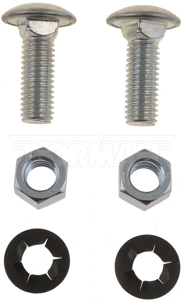 Dorman Bumper Bolt, 1/2-13 Inch Thread Size, With Nut/ Retainer, Round Head, Stainless Steel, Set of 2 – 45370