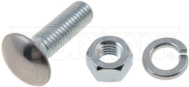 Dorman Bumper Bolt, Autograde ™, 1/2-13 Inch Thread Size, With Nut/Washer, Round Head, Stainless Steel, Single – 45793