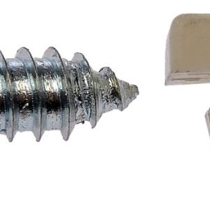 Dorman License Plate Mounting Hardware, Autograde ™, Fastener, 1/4 Inch X 3/4 Inch, Natural/ Zinc Plated, With Screws/ Push Nuts, Pack of 4 – 45952