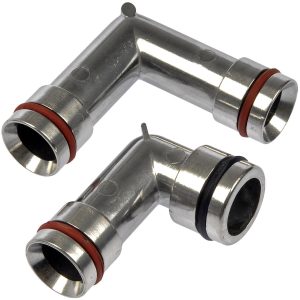 Dorman Heater Hose Fitting, Carded, Aluminum Elbow with O-Ring Seal, With Upper and Lower Elbow – 47065HP