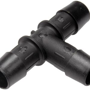 Dorman Heater Hose Fitting, Tee Connector, Hose Barb, 5/8 Inch, Natural, Black, Plastic – 47117