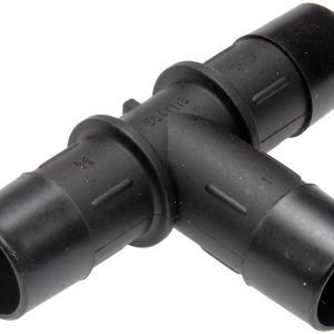 Dorman Heater Hose Fitting, Tee Connector, Hose Barb, 3/4 Inch, Natural, Black, Plastic – 47118