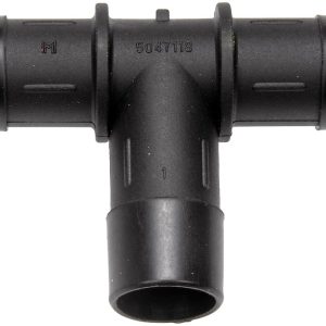 Dorman Heater Hose Fitting, Tee Connector, Hose Barb, 3/4 Inch, Natural, Black, Plastic – 47118