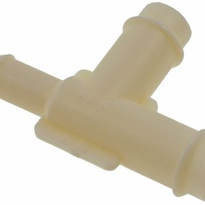 Dorman Vacuum Hose Connector, Vacu-Tite ®, T Shaped Connector, 3/8 Inch Diameter to 1/4 Inch Diameter to 3/8 Inch Diameter, White, Plastic – 47341