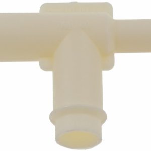 Dorman Vacuum Hose Connector, Vacu-Tite ®, T Shaped Connector, 3/8 Inch Diameter to 1/4 Inch Diameter to 3/8 Inch Diameter, White, Plastic – 47341