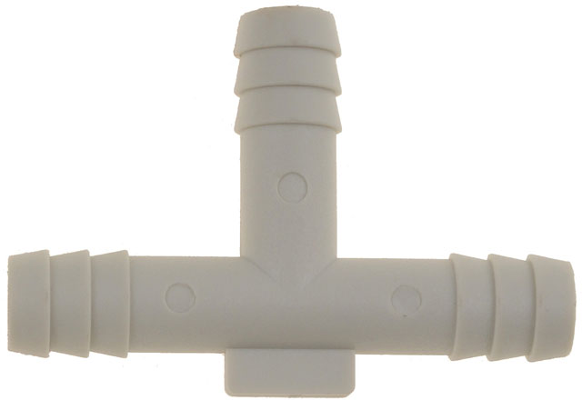 Dorman Vacuum Hose Connector, Vacu-Tite ®, T Shaped Connector, 3/8 Inch Diameter, White, Plastic, Single – 47343