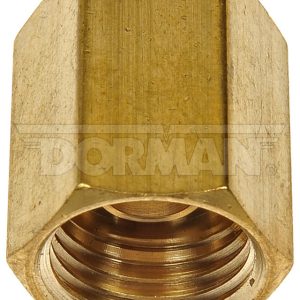 Dorman Coupler Fitting, Autograde ™, 5/16 Inch Inverted Flare, Straight, Without O-Ring, Brass, Set of 5, Boxed – 490-332