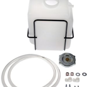 Dorman Radiator Overflow Tank, Kit, Natural, Plastic, With Pressurized Cap/ Bracket/ Tubing/ Mounting Hardware – 54003