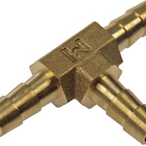 Dorman Coupler Fitting, 1/4 Inch Tee Connector, Gold, Brass, Single – 55106