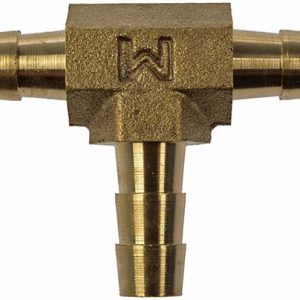 Dorman Coupler Fitting, 1/4 Inch Tee Connector, Gold, Brass, Single – 55106
