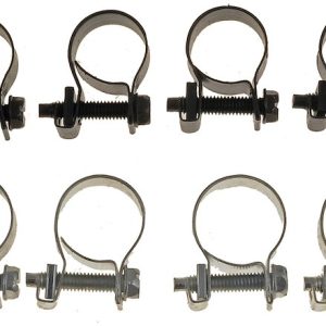 Dorman Hose Clamp, 9/16 Inch to 5/8 Inch Clamping Range, Worm Gear Style, Steel, Set of 12, Card – 55172