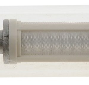 Dorman Fuel Filter, Complete Assembly, IN-Line, Gasoline, Fits 3/8 Fuel Line, Nylon Mesh Element, Glass Casing with Chrome Ends – 55242