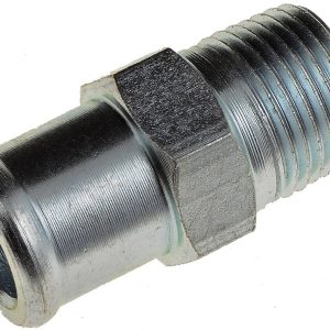 Dorman Heater Hose Fitting, Straight Connector, 5/8 Inch Hose Barb, 3/8-18 NPT, 1-1/2 Inch Length, Natural, Silver, Steel – 56152