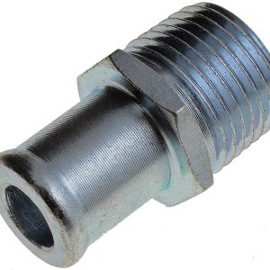 Dorman Heater Hose Fitting, Straight Connector, 5/8 Inch Hose Barb, 1/2 Inch NPT, 1-1/2 Inch Length, Natural, Silver, Steel – 56356