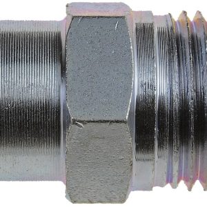 Dorman Heater Hose Fitting, Straight Connector, 3/4 Inch Hose Barb, 1/2 Inch NPT, 1-3/4 Inch Length, Natural, Silver, Steel – 56360