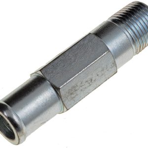 Dorman Heater Hose Fitting, Straight Connector, 5/8 Inch Hose Barb, 3/8 Inch NPT, 2-3/4 Inch Length, Natural, Silver, Steel – 56365