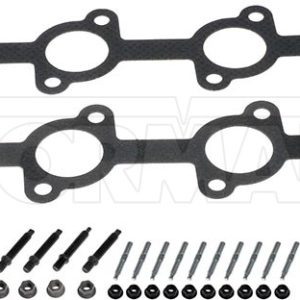 Dorman Exhaust Manifold Gasket, Complete Engine Repair, Fits Both Cylinder Banks, Steel/ Composite Graphite, Round Port, Set of 2 – 57074