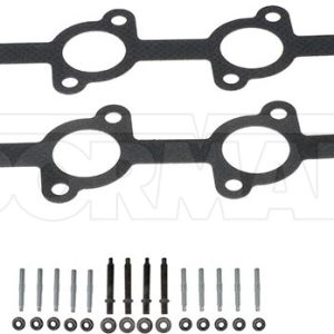 Dorman Exhaust Manifold Gasket, Complete Engine Repair, Fits Both Cylinder Banks, Steel/ Composite Graphite, Round Port, Set of 2 – 57074