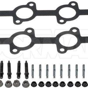 Dorman Exhaust Manifold Gasket, Complete Engine Repair, Fits Both Cylinder Banks, Steel/ Composite Graphite, Round Port, Set of 2 – 57074