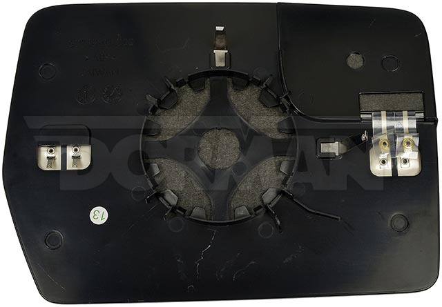 Dorman Exterior Mirror Glass, Integrated Spotter Mirror, Power, Non-Foldaway, Heated Glass, Without Turn Signal, Single – 57105