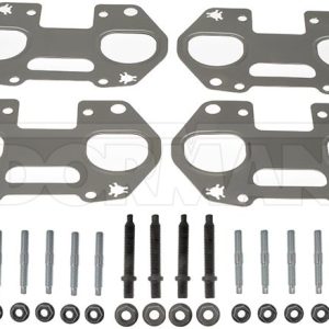 Dorman Exhaust Manifold Gasket, Complete Engine Repair, Fits Both Cylinder Banks, Steel, Set of 4, With Four 10 Millimeter Studs/ Nuts – 57174