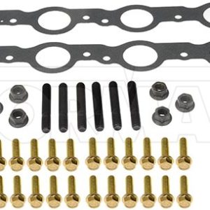 Dorman Exhaust Manifold Gasket, Complete Engine Repair, Fits Both Cylinder Banks, Steel/ Composite Graphite, Round Port, Set of 2 – 57175