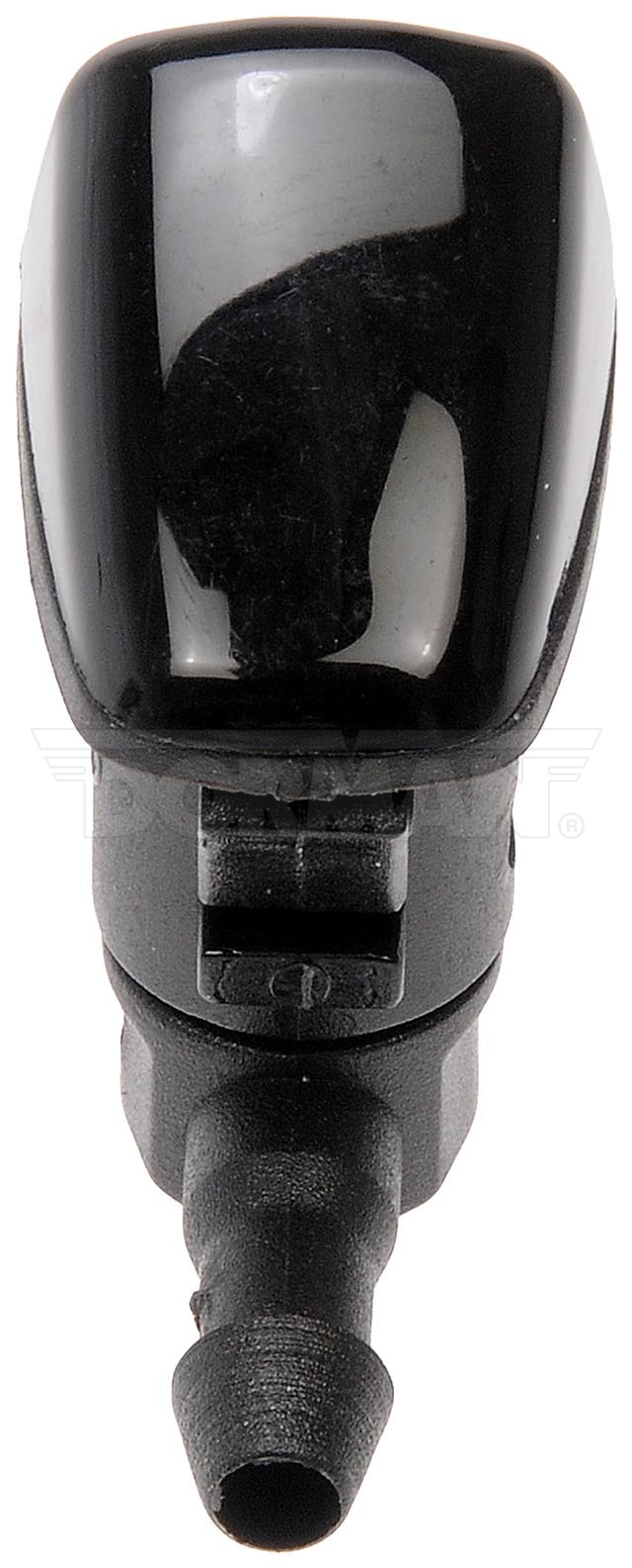 Dorman Windshield Washer Nozzle, 0.87 Inch Length X 0.63 Inch Width X 1.12 Inch Height, Black, Plastic, Snap on, Set of 2 – 58112CD