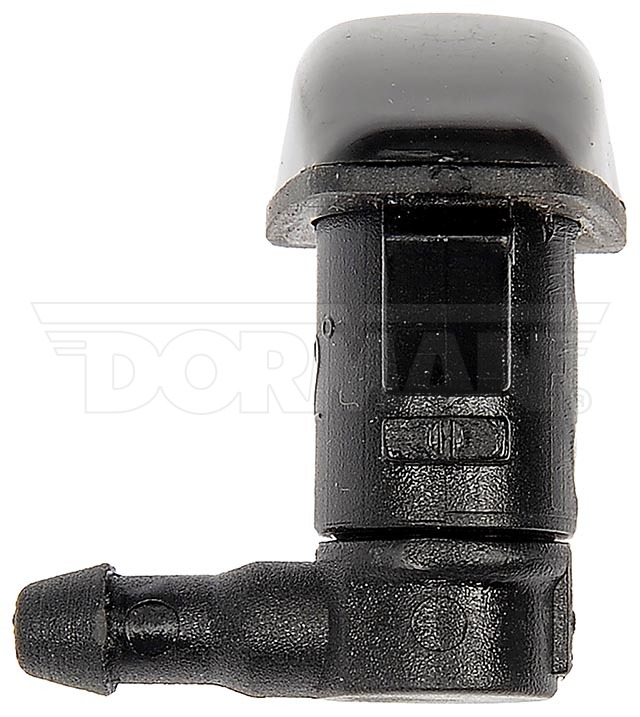Dorman Windshield Washer Nozzle, 0.89 Inch Length X 0.63 Inch Width X 1.21 Inch Height, Black, Plastic, Snap on, Set of 2 – 58147CD