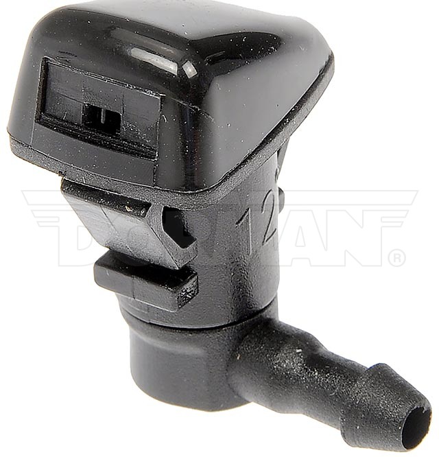 Dorman Windshield Washer Nozzle, 0.89 Inch Length X 0.63 Inch Width X 1.21 Inch Height, Black, Plastic, Snap on, Set of 2 – 58147CD