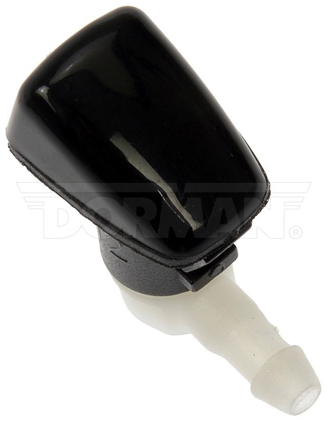 Dorman Windshield Washer Nozzle, 0.89 Inch Length X 0.63 Inch Width X 1.21 Inch Height, Black/ White, Plastic, Snap on, Set of 2 – 58148CD