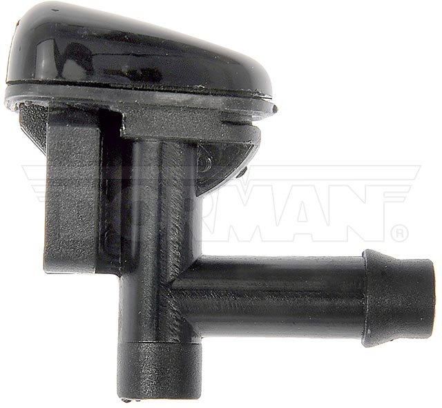 Dorman Windshield Washer Nozzle, 1.35 Inch Length, 1/4 Inch Hose Port Diameter, Black, Plastic, Clip-On, Single – 58163