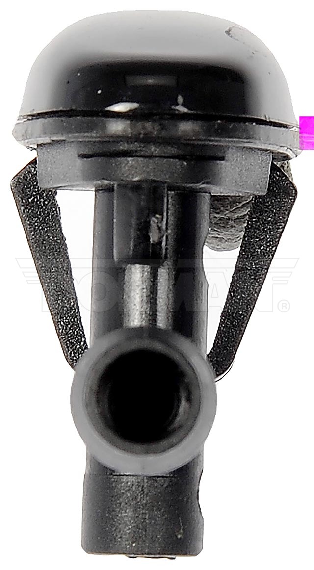 Dorman Windshield Washer Nozzle, 1.35 Inch Length, 1/4 Inch Hose Port Diameter, Black, Plastic, Clip-On, Single – 58163