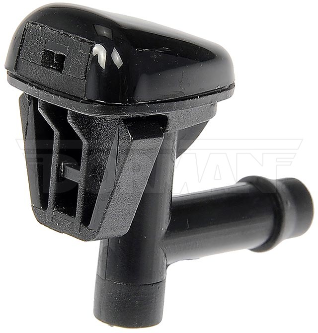 Dorman Windshield Washer Nozzle, 1.35 Inch Length, 1/4 Inch Hose Port Diameter, Black, Plastic, Clip-On, Single – 58163