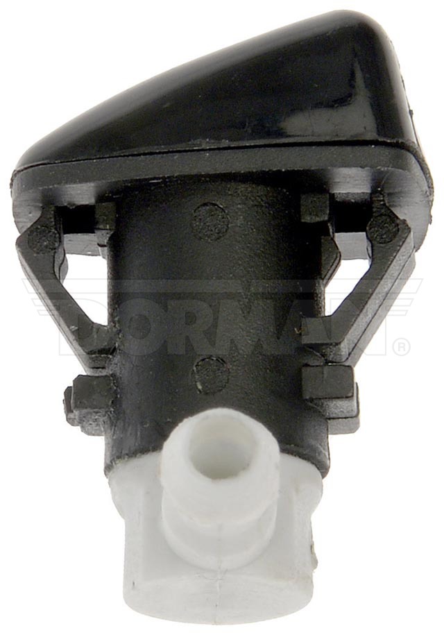 Dorman Windshield Washer Nozzle, 0.88 Inch Length, Non-Lighted, Black/ White, Plastic, Clip-On, Bagged, Single – 58180