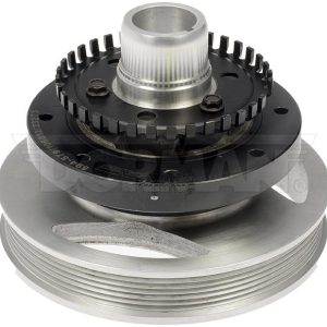 Dorman Harmonic Balancer, OE Solutions™, 6-1/2 Inch Inside Diameter/ 1.9 Inch Inside Diameter, Black/ Silver, Iron – 594-579